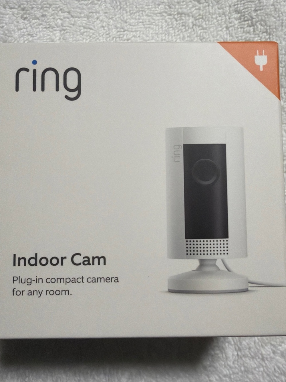 Ring Indoor Cam – White and Black Plug-In Camera